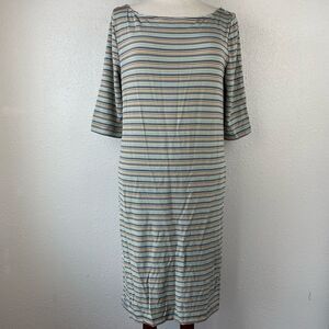 Vintage 3-D Striped Stretch Dress Size M EUC